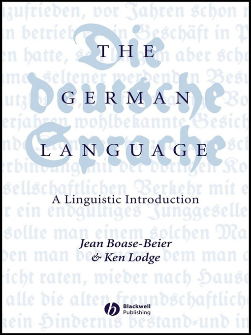 Cover image for The German Language